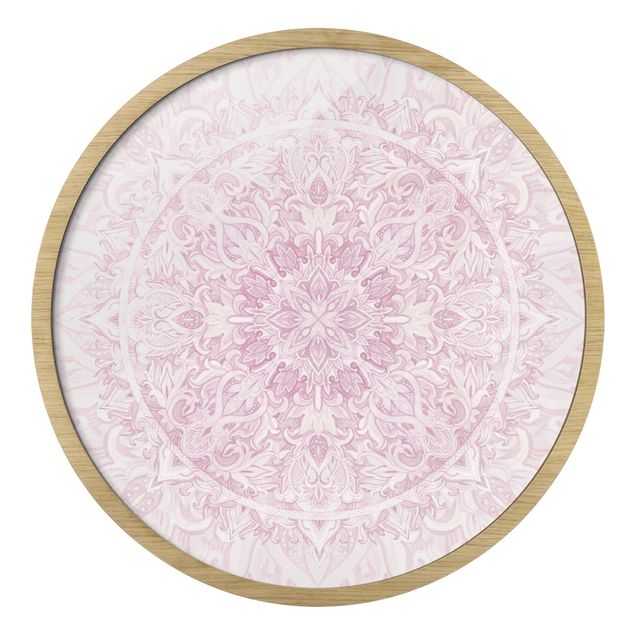 Cuadros modernos Mandala Watercolour Ornament Pink