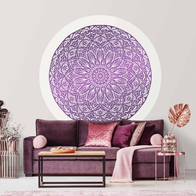 Papel pintado adornos Mandala Ornament In Purple