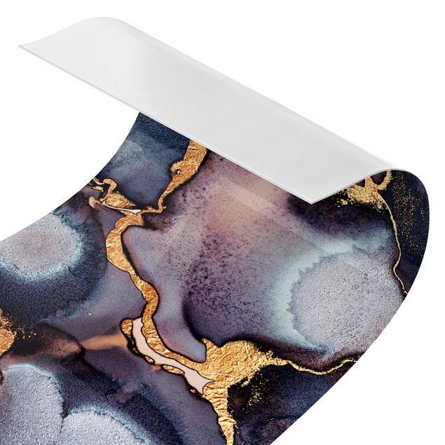 revestimiento pared cocina Marble Watercolour With Gold
