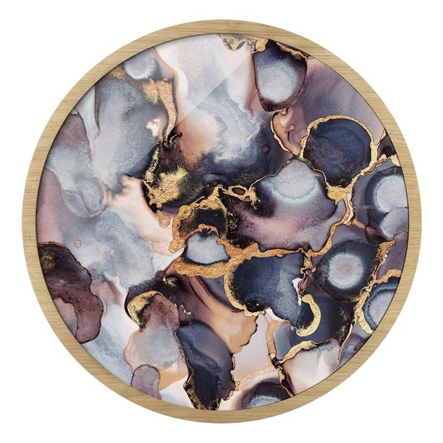 Cuadros Elisabeth Fredriksson Marble Watercolour With Gold