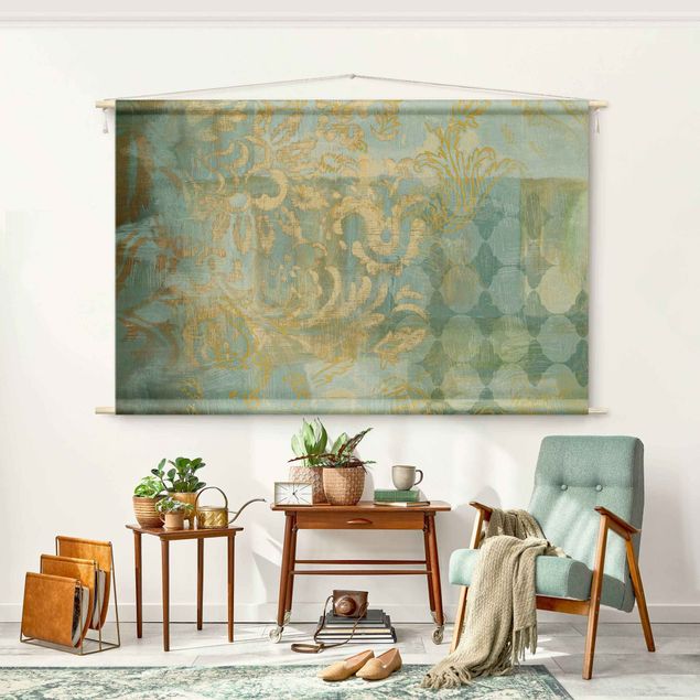 Decoración cocina Moroccan Collage In Gold And Turquoise