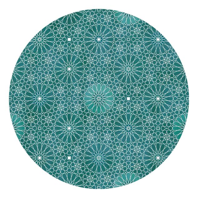 Papel pintado salón moderno Moroccan Flower Pattern