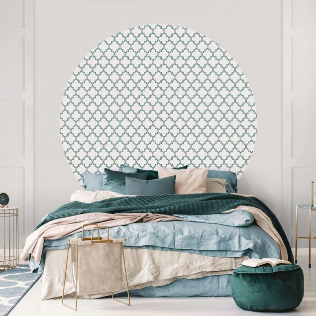 Papel pintado adornos Moroccan Ornament Line Pattern
