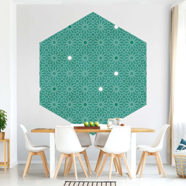 Papel pintado salón moderno Moroccan Stars Pattern