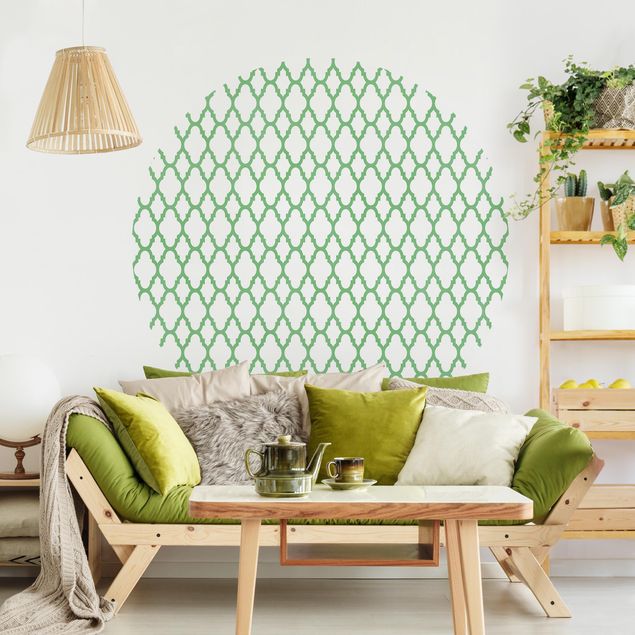 Papel pintado adornos Moroccan Honeycomb Line Pattern