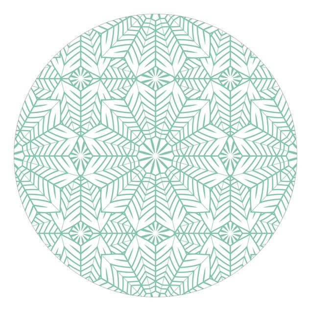 Papel pintado estilo zen Moroccan XXL Tile Pattern In Turquoise