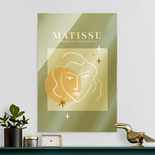Cuadros de cristal abstractos Matisse Interpretation - Face And Stars