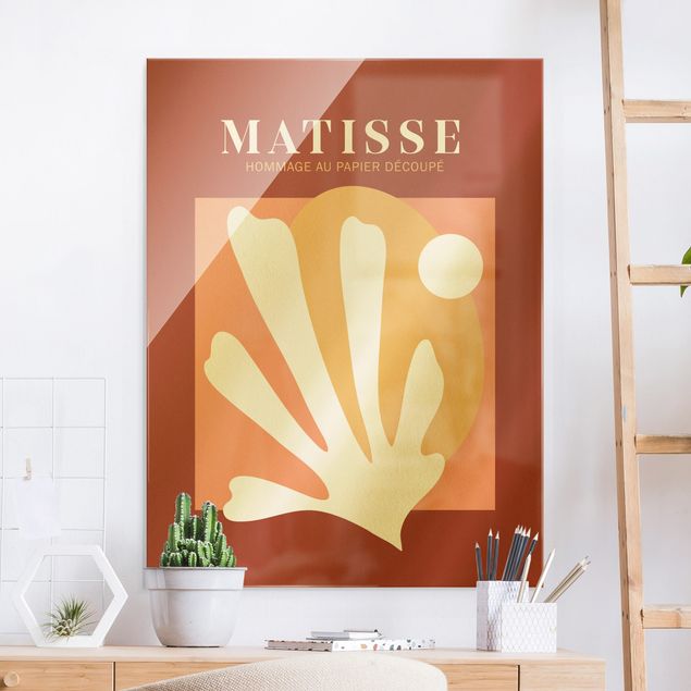 Cuadros de cristal abstractos Matisse Interpretation - Combination Red