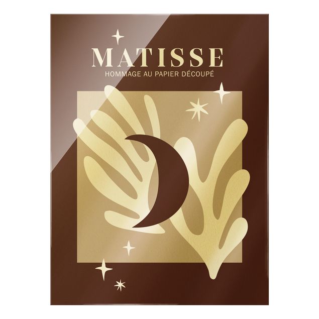 Cuadros modernos Matisse Interpretation - Moon And Stars Red