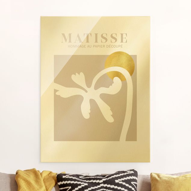 Cuadros de cristal abstractos Matisse Interpretation - Palm Tree And Sun