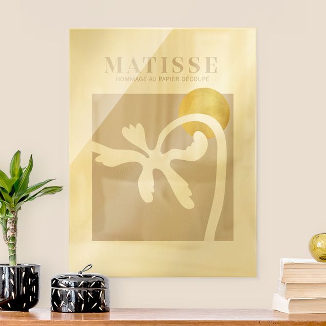 Cuadros abstractos para salón Matisse Interpretation - Palm Tree And Sun