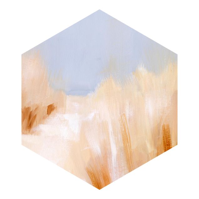 Papel pintado hexagonal View Of The Ocean Through Marram Grass