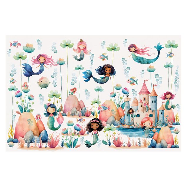 papel pintado playa Mermaid Wonder World
