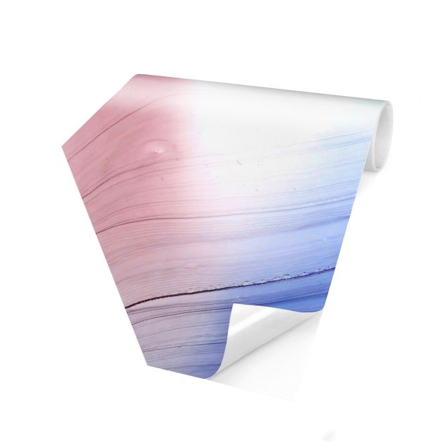 Papel pintado Mottled Colours Blue With Light Pink