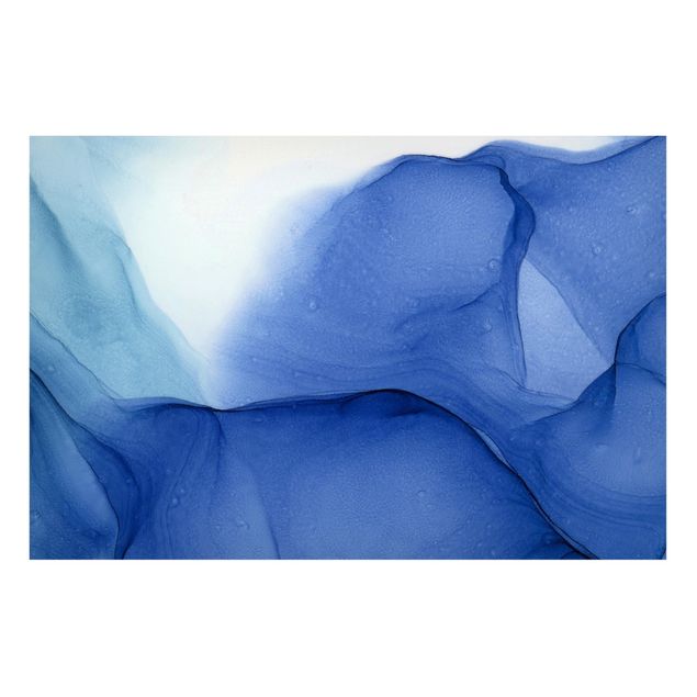Cuadros abstractos modernos Mottled Ink Blue