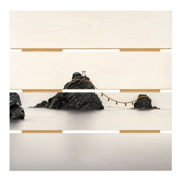 Cuadros de madera Meoto Iwa -  The Married Couple Rocks