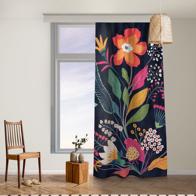 cortinas para sala modernas Mexican Flowers