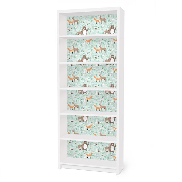 Papel para forrar muebles Kids Pattern Forest Friends With Forest Animals