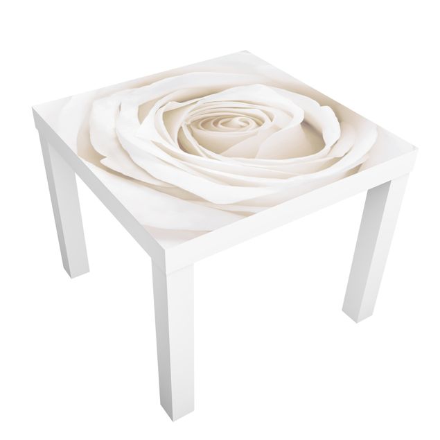 Láminas adhesivas flores Pretty White Rose