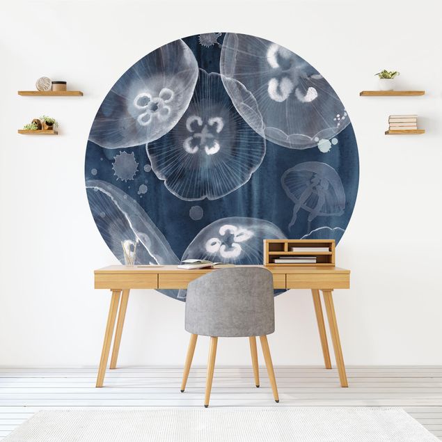 Papel pintado salón moderno Moon Jellyfish II