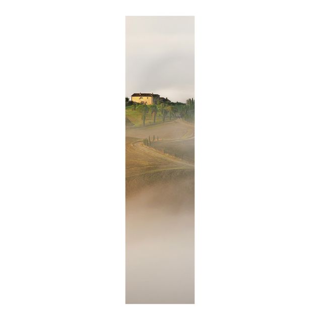 Paneles japoneses paisajes Morning Fog In The Tuscany