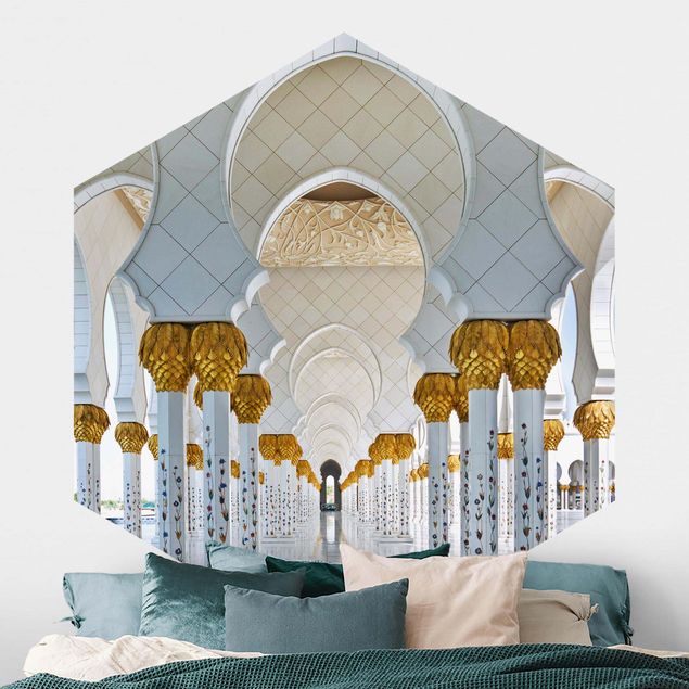 Papel pintado geométrico Mosque In Abu Dhabi