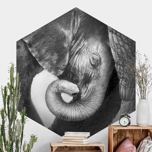Papel pintado elefantes Mother's Love