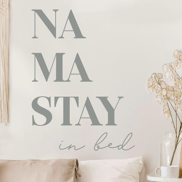 Vinilo pared frase Namastay In Bed