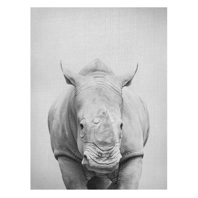 Cuadros en blanco y negro Rhinoceros Nora Black And White
