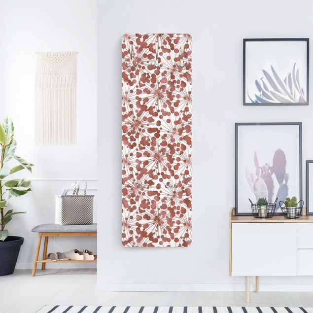 Percheros de pared Natural Pattern Dandelion With Dots Copper