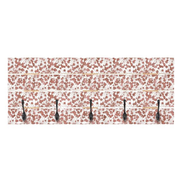 Percha pared Natural Pattern Dandelion With Dots Copper