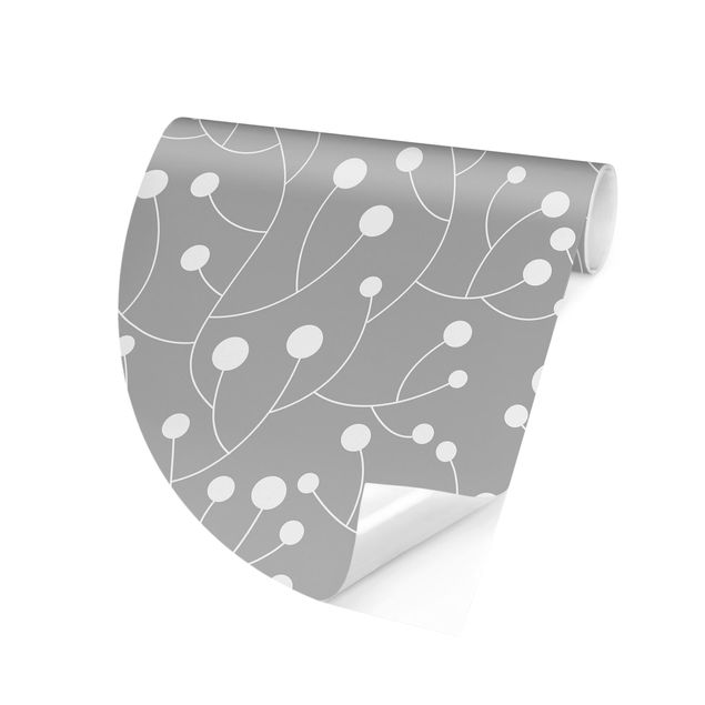 Papel pintado con patrones Natural Pattern Growth With Dots On Grey