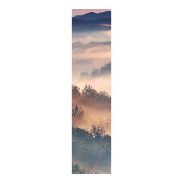Paneles japoneses paisajes Fog At Sunset