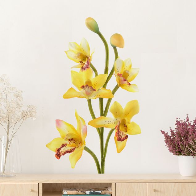 Vinilos de pared orquídeas No.173 Orchid Yellow