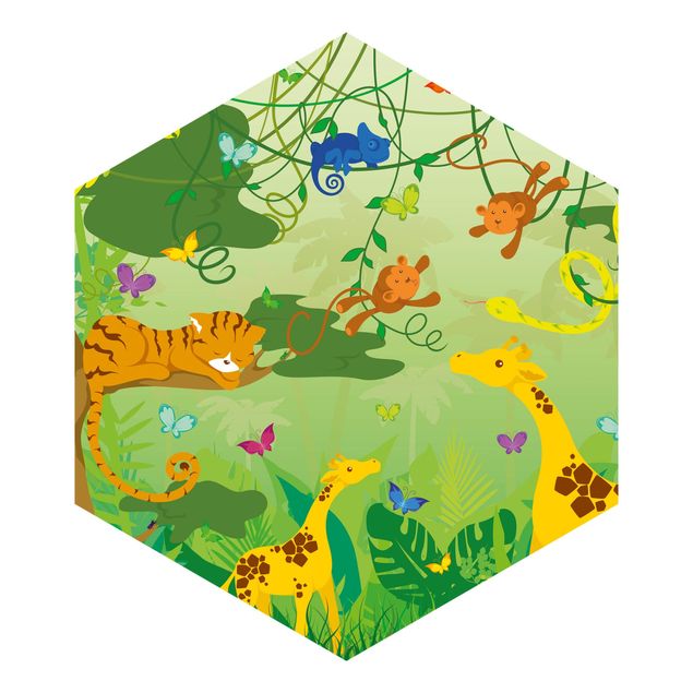 Papel pintado hexagonal No.IS87 Jungle Game