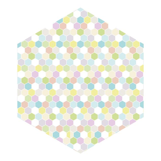 Papel de pared No.YK52 Hexagon Pastel