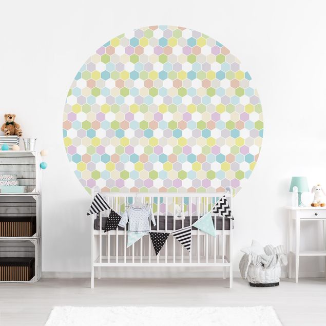 Decoración habitación infantil No.YK52 Hexagon Pastel