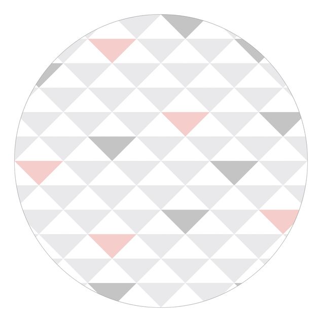 Papel pintado moderno No.YK65 Triangles Grey White Pink