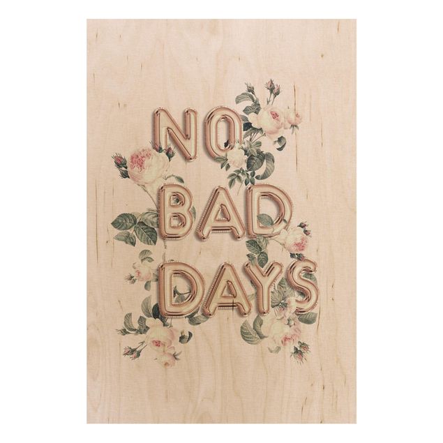 cuadros en madera con frases No Bad Days