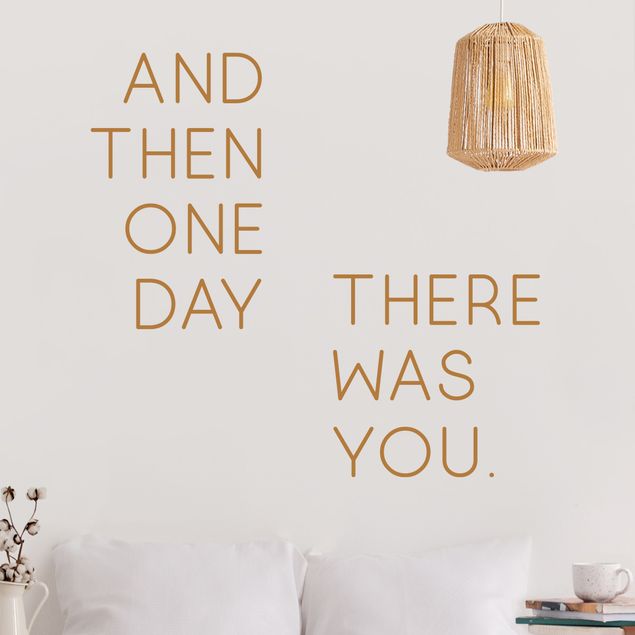 Vinilos frases One Day There Was You