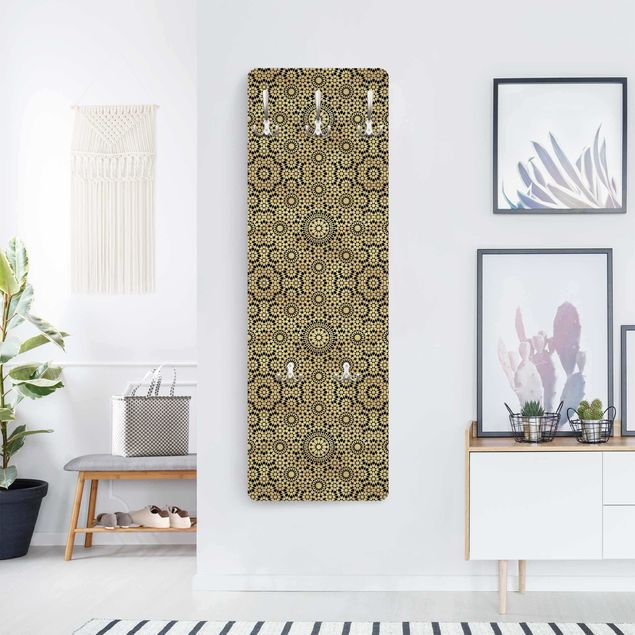 Percha pared Oriental Pattern With Golden Stars