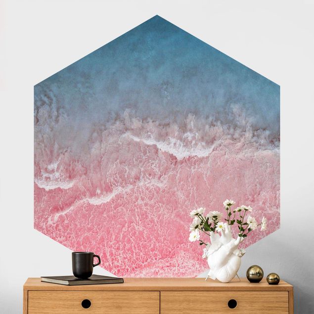 Papel pintado moderno Ocean In Pink