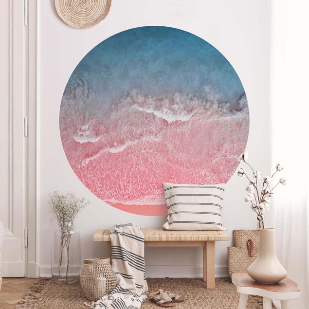Papel pared paisaje Ocean In Pink