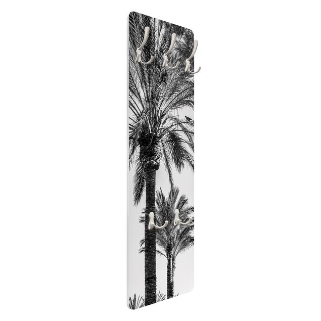Percheros de pared Palm Trees At Sunset Black And White