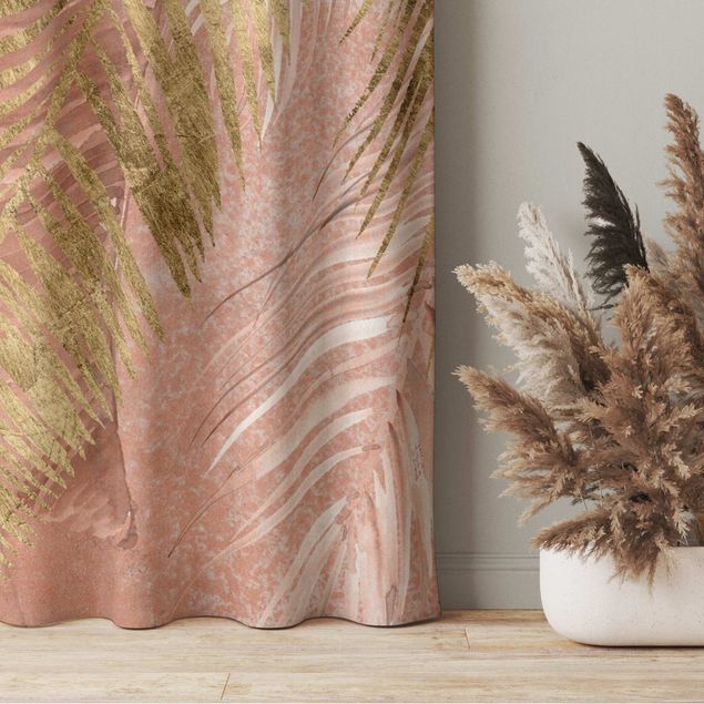 Decoración cocina Palm Fronds In Pink And Gold III