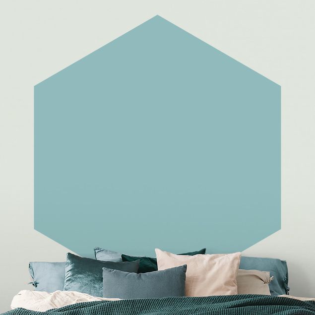 Papel pared liso Pastel Turquoise
