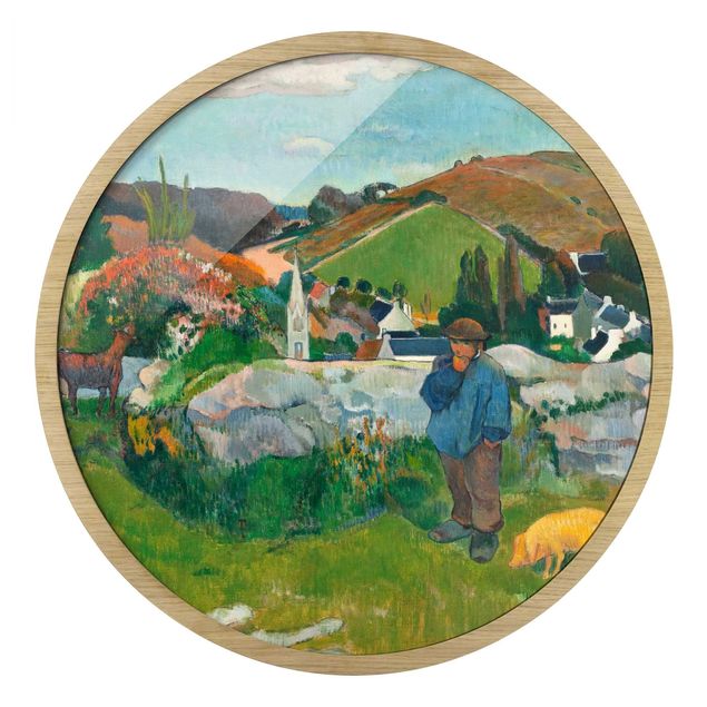Cuadros montañas Paul Gauguin - The Swineherd