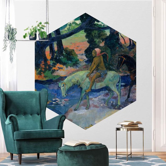 Papel pintado caballos Paul Gauguin - Flight