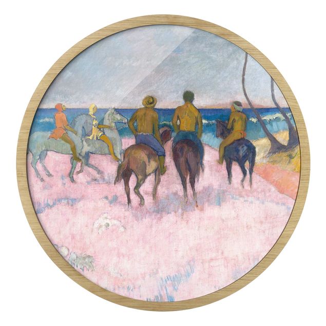 Cuadros redondos modernos Paul Gauguin - Riders On The Beach
