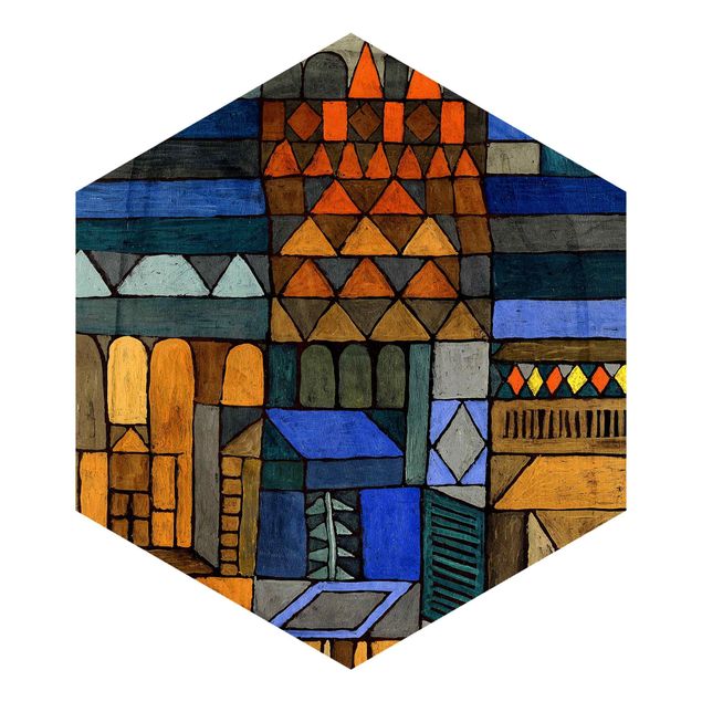 Papel pintado hexagonal Paul Klee - Incipient Cool